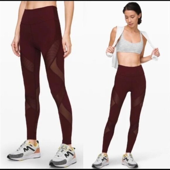 NWT‎ Lululemon Wunder Under High Rise Mesh Tights 28 in Sz 12 - Picture 3 of 10
